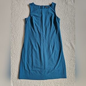 Chadwick's of Blue Sleeveless lined dress 12 Zipper Polyester